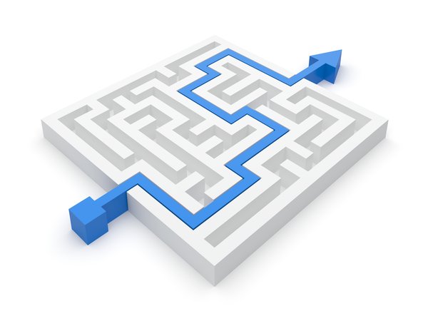Illustration eines Labyrinths