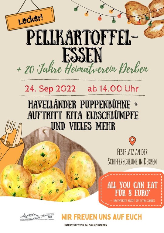 Titelbild: Pellkartoffel-Essen und 20 Jahre Heimatverein Derben