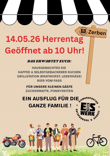 Titelbild zur Veranstaltung "Herrentag im Eiswerk in Zerben"
