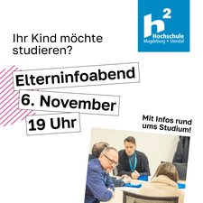 Titelbild zur Veranstaltung Elterninfoabend der Hochschule Magdeburg-Stendal