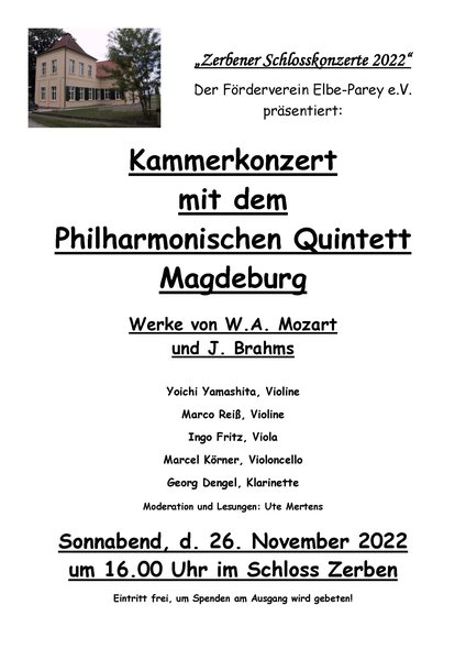 Titelbild zur Veranstaltung "Kammerkonzert mit dem Philharmonischen Quintett"
