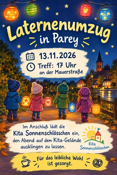 Titelbild zur Veranstaltung "Laternenumzug in Parey"