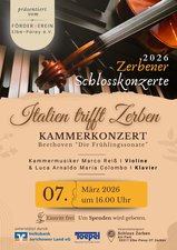 Titelbild zur Veranstaltung Zerbener Schlosskonzerte - Italien trifft Zerben