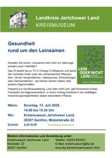 Titelbild zur Veranstaltung Vortrag - Gesundheit rund um den Leinsamen